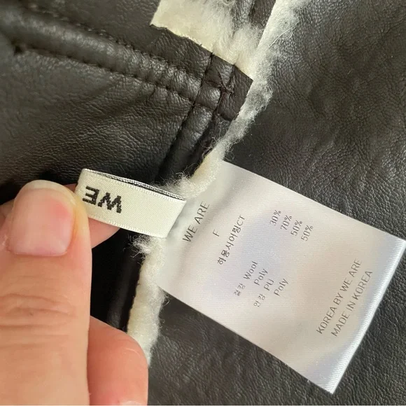 Korea by We Are Shearling Jacket Wool blend Teddy Double Sided One Size - Picture 13 of 16